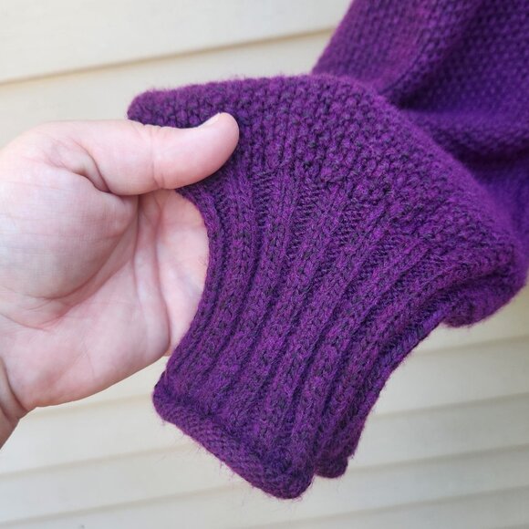 Nine West Plus Purple Turtleneck Sweater 221460 Solid Ribbed Trim - Picture 7 of 14